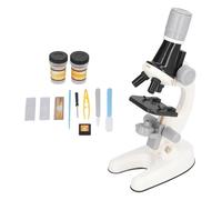 Sonew Kids LED Microscope Kit 1200X Educational Toy with Specimen Slides for ’s Science Exploration Yellow (White)