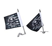 Sonew Lid Flag Pole Mount Kit with Homeland Security Flag L & R Replacement Fit for Gold Wing DCT 2018-2020