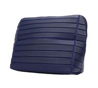 Sonew Makeup Bag, Navy Blue Striped Cosmetic Organizer with Wide Opening Design for Travel, Gym, Office and Daily Commutes
