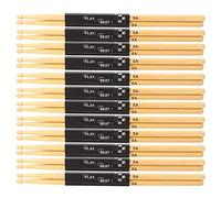 Sonew Maple Wood Drumsticks 12 Pairs Snare Drum Stick On-Stage Performance 5A, Teardrop-shaped Head Presents Pleasant Sound, Possesses Distinct Wood Texture and Good Grip Feels, Made
