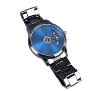 Sonew Men's Quartz Watch Elegant Business Wristwatch with Alloy Strap and Blue Dial for Gifting and Work