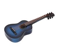 Sonew Mini Guitar Model Display, Exquisite Miniature Wooden Guitar Music Ornaments, Lifelike Craft Desk Home Decor & Great Gift, Blue-14cm (14cm)