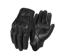 Sonew Motorcycle Gloves Sheepskin Breathable Windproof Comfortable Full Finger Cycling Gloves for Bike and with Wrist 2XL (Breathable Hole Design XL)