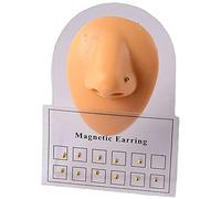 Sonew Non Hole Nose Studs, Magnetic Fake Earrings Non Piercing Lip Studs with Golden Ball Design, for Small Size Earrings