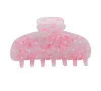 Sonew Pearls Hair Claw Clips, French Style Barrettes Hair Clip Accessories with Anti Slip Design for Women Girls Makeup Party (Korean Pink)