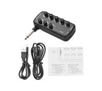 Sonew Portable Headphone Bass Amplifier Mini Amp Plug and Play for Electric Bass Musical Instrument with 3 Built In Speaker Simulations, Versatile Sound Options for Warm