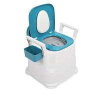 Sonew Portable Toilet, Adjustable Height Prevent Slip Bedside Commode Chair with Comfortable PU Backrest, High Load Capacity Toilet for Adults