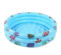 Sonew Premium Children Inflatable Swimming Pool Round Baby Pool - 90cm Blue PVC Water Game Play for Indoor and Outdoor Use (90cm)