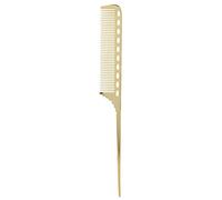 Sonew Salon Rat Tail Hair Comb, 3 Colors Aluminum Metal Hair Styling Comb Hair Barber Salon or Household Comb(Golden)