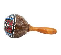 Sonew Sand Hammer Coconut Shell Musical Instrument Toy Portable Handheld Art Accessories for (coconut shell and wood)
