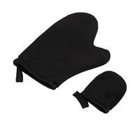 Sonew Self Tanning Glove Mitt for Lotion Application Comfortable PE Flocking Beach Accessory Double-Sided Design for Even Coverage (Black)