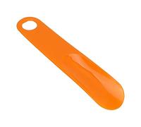 Sonew Shoe Dressing Helper Horn, Travel Portable Shoe Spoon Tongue, Rubber Handle Shoe Helper Aid Stick(Orange)