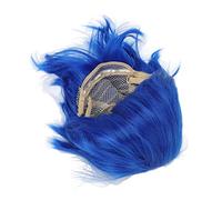 Sonew Short Blue Men's Cosplay Wig for Anime Party Costume | Synthetic Hair Look