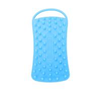 Sonew Silicone Body Scrubber Rectangular Gentle Exfoliating Bath Brush with Dual Sided Massage Textures for Shower and Scalp Care (Sky Blue)