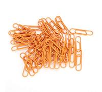 Sonew Small Portable Shaped Cute Orange Paper Clips, PET Material, Ideal for Sorting Files, Bills, Bookmarks, and Office Document Organization, Pack of 3 Boxes