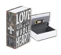 Sonew Small Safe, Secret Book Safe Box, Password Lock Hidden Cash Box, Portable Safe Box for Storing Money, Jewelry, Book and Passport (1#)