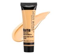 Sonew Smooth Makeup Base Face Liquid Foundation, Liquid Makeup Base Natural Coverage for Whitening Moisturizing, Matte Wear Concealer Sun Block Cream 37ml(5#)