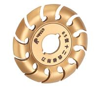 Sonew Stainless Steel 12 Teeth Grinder Shaping Disc for Wood and Rubber Carving - Versatile Angle Grinder Tool (Gold)