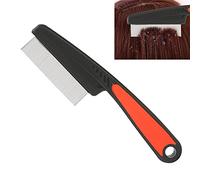 Sonew Stainless Steel Fine Tooth Lice Comb, Nit Removal, Dandruff, Hair Stains, Easy Grip, Multifunctional, Unisex, All Ages