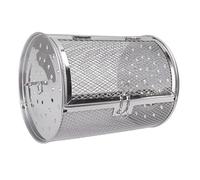 Sonew Stainless Steel Rolling Grilling Basket for BBQ - Versatile for Grilling Vegetables and Nuts, Easy to Grill Mesh, for Camping (B)