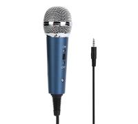 Sonew Studio-Quality Wired Condenser Microphone with 3.5mm Adapter for Easy Computer Karaoke - Blue, Metal Alloy Body, Plug and Play (Blue)