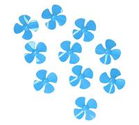 Sonew Toy Propeller Accessories, 60mm 4 Blades Plastic Boat Propellers, Pack of 10, with 2mm Hole for RC Boat and Car Models (Blue)