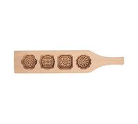 Sonew Traditional Wood Moon Cake - Pastry Maker for Baking Mung Bean Cakes & Desserts at Home (No. 1 Flower Four-Piece Mold)
