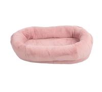 Sonew Ultra-Plush Human-Sized Dog Bed with Ergonomic Neck Support, Oversized Lounge Couch Design for Adults & Large Pets, Machine-Washable Coral