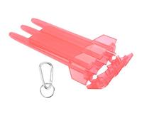 Sonew Universal Portable Dart Box with Aluminum Alloy Buckle ABS Case 3 Sleeve Darts Storage Holder Black, Compatible with Steel and Soft Tip (Red)