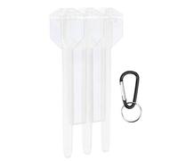 Sonew Universal Portable Dart Box with Aluminum Alloy Buckle ABS Case 3 Sleeve Darts Storage Holder Black, Compatible with Steel and Soft Tip (Transparent White)