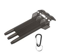 Sonew Universal Portable Dart Box with Aluminum Alloy Buckle ABS Case 3 Sleeve Darts Storage Holder Black, Compatible with Steel and Soft Tip (Black)