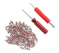 Sonew Valve Tool Set with 100pcs Valve Stem Cores & 2 Tire Removers for Cars, Trucks, SUVs, Bikes, and ATVs
