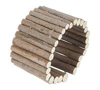 Sonew Wood Hideout Mouse Rodents Wooden Door Fence Rat Bridge Ladder Chew Toys Suitable for Pet Hamsters, Rats and Small Animals, Environmentally Friendly Cage Accessory (40CM