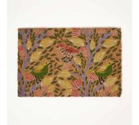 HOMESCAPES Song Bird Coir Doormat, Non-Slip PVC Backed Heavy Duty Indoor & Outdoor Welcome Mat, 40 x 60cm