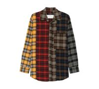 Song For The Mute color-block check shirt - Brown 48-52