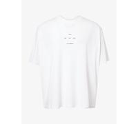 Song For The Mute Mens Song For The Mute Logo-Print Oversized Cotton T-Shirt White 40