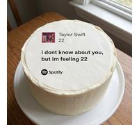 Song Lyrics Cake Topper - Edible Icing Wafer Paper - Heart Round Square Shape - 4-8 Inch size - Pre-Cut shape - Music Theme Cake Decoration