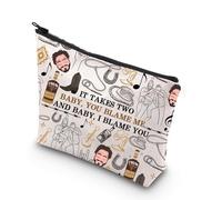 Song Lyrics Makeup Bag Country Music Gift You Blame Me and I Blame You Country Concert Tour Zipper Bag (IT Takes UK)