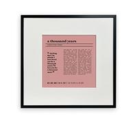 Song lyrics poster framed - any song words ideal wedding first dance print - custom album cover design