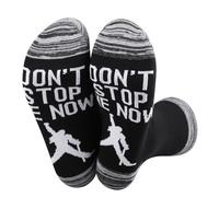 Song Lyrics Socks Don’t Stop Me Now Socks Rock Music Gift Band Fans Gift (UK, Alpha, One Size, Regular, Regular, Stop Me Now Socks)