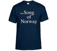 Song of Norway As Worn by T-Shirt Men's Vintage Music 90s Top Tee(Navy,L)