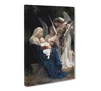Song Of The Angels By William Adolphe Bouguereau Canvas Print | Gallery Wrapped 30mm Frame Wall Art | 24x16 inches | Ready to Hang | Classic Picture | Living Room Bedroom Lounge Office