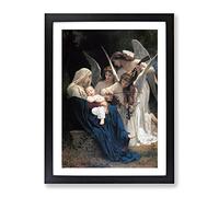 Song Of The Angels By William Adolphe Bouguereau Classic Painting Framed Print | A2 Black Framed Wall Art | Ready to Hang | Classic Historical Picture | Living Room Bedroom Lounge Office