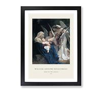 Song Of The Angels By William Adolphe Bouguereau Exhibition Museum Painting Framed Print | A4 Black Framed Wall Art | Ready to Hang | Modern Historical Picture | Living Room Bedroom Lounge Office