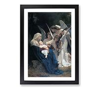 Song of The Angels by William Adolphe Bouguereau Framed Print | A2 Black Framed Wall Art | Ready to Hang | Modern Nature Picture | Living Room Bedroom Lounge Office