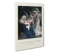 Song of The Angels William-Adolphe Bouguereau Canvas Print | Gallery Wrapped 30mm Frame Wall Art | 30x20 inches | Ready to Hang | Contemporary Picture | Living Room Bedroom Lounge Office