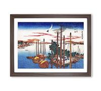 Song Of The Cuckoo By Utagawa Hiroshige Asian Japanese Framed Print | A2 Walnut Framed Wall Art | Ready to Hang | Asian Nature Picture | Living Room Bedroom Lounge Office
