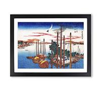 Song Of The Cuckoo By Utagawa Hiroshige Asian Japanese Framed Print | A4 Black Framed Wall Art | Ready to Hang | Asian Nature Picture | Living Room Bedroom Lounge Office