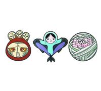“Song of the Sea” | 3 Pin AR Set | Enamel pin with engraved scene from Approximately 4cm x 5cm | Collectable quality, Approx 4cm x 5cm, Metal, no gemstone”