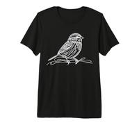 Song Sparrow Line Art Birdwatcher Premium T-Shirt
